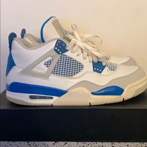 Air Jordan 4retro white/military blue/gray sz9